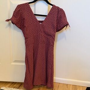 Abercrombie & Fitch Polka Dot V-Neck Dress